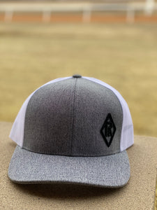 Grey/White Reliance Ranches Black Logo Cap