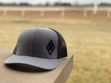 Load image into Gallery viewer, Grey/Black Reliance Ranches Black Logo Cap